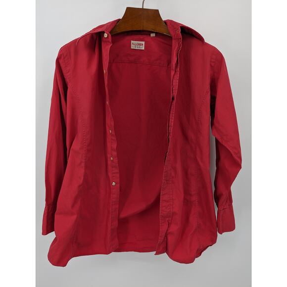 Pierre Cardin Red Button Up Dress Shirt Men’s 15.5x32 Long Sleeve Classic - Picture 3 of 8